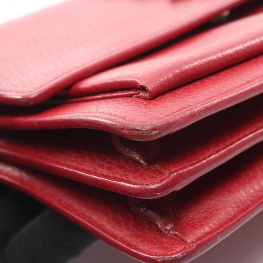 Saint Laurent Sunset Leather Red Shoulder Bag Paris - Picture 8 of 9